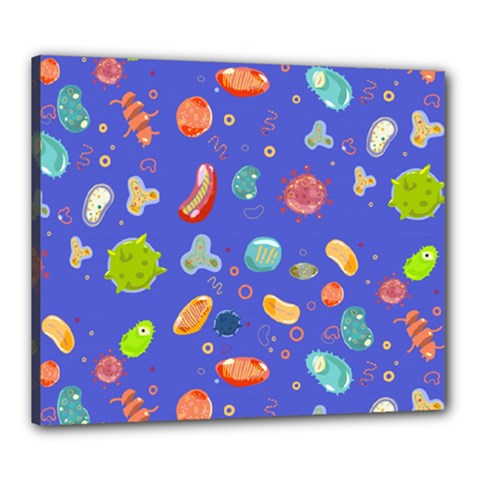 Virus Seamless Pattern Canvas 24  X 20  (stretched) by Vaneshart