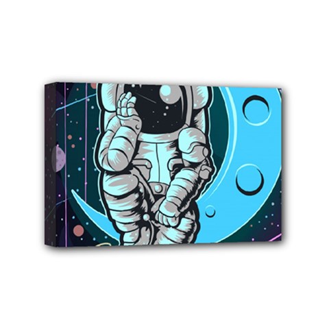 Astronaut Full Color Mini Canvas 6  X 4  (stretched) by Vaneshart