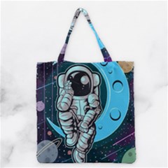 Astronaut Full Color Grocery Tote Bag by Vaneshart