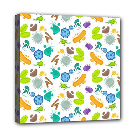 Bacteria Virus Seamless Pattern Mini Canvas 8  X 8  (stretched) by Vaneshart