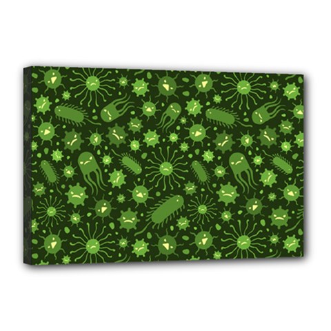 Seamless Pattern With Viruses Canvas 18  X 12  (stretched) by Vaneshart