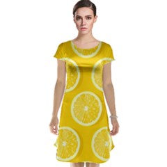 Lemon Fruits Slice Seamless Pattern Cap Sleeve Nightdress by Vaneshart
