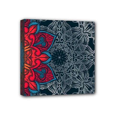 Abstract Decorative Background Ornament With Mosaic Elements Mini Canvas 4  X 4  (stretched) by Vaneshart