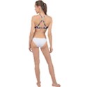 Owl Stars Pattern Background High Neck Bikini Top View2