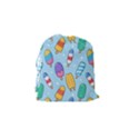 Cute Kawaii Ice Cream Seamless Pattern Drawstring Pouch (Small) View2