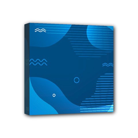 Abstract Classic Blue Background Mini Canvas 4  X 4  (stretched) by Vaneshart