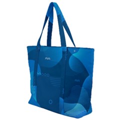 Abstract Classic Blue Background Zip Up Canvas Bag by Vaneshart