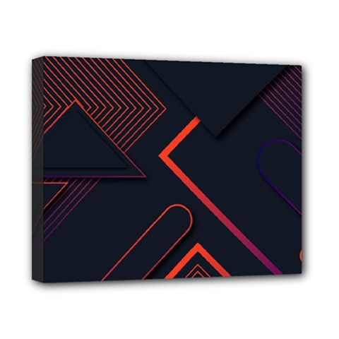 Gradient Geometric Shapes Dark Background Design Canvas 10  X 8  (stretched) by Vaneshart