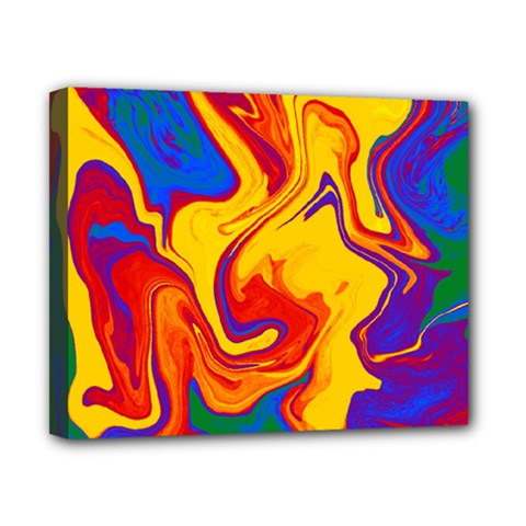Gay Pride Swirled Colors Canvas 10  X 8  (stretched) by VernenInk