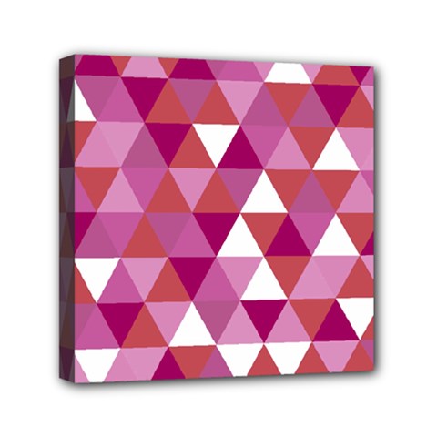 Lesbian Pride Alternating Triangles Mini Canvas 6  X 6  (stretched) by VernenInk