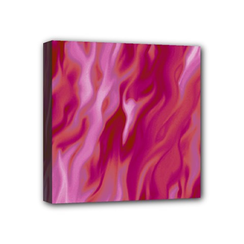 Lesbian Pride Abstract Smokey Shapes Mini Canvas 4  X 4  (stretched) by VernenInk