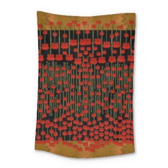 Summer  Flowers In A Floral Jungle Ornate Small Tapestry by pepitasart