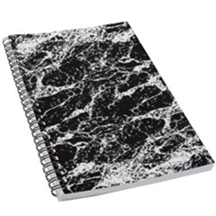 Black And White Abstract Textured Print 5 5  X 8 5  Notebook by dflcprintsclothing