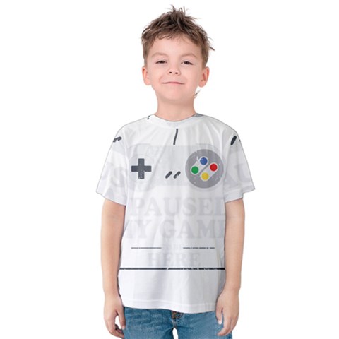 Ipaused2 Kids  Cotton Tee by ChezDeesTees