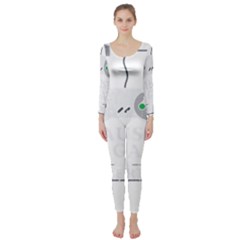 Ipaused2 Long Sleeve Catsuit by ChezDeesTees