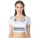 I Had to Pause My Game to Be Here Short Sleeve Crop Top View1