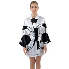 Soccer Lovers Gift Long Sleeve Satin Kimono by ChezDeesTees