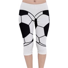Soccer Lovers Gift Velvet Capri Leggings  by ChezDeesTees