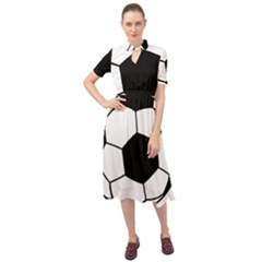 Soccer Lovers Gift Keyhole Neckline Chiffon Dress by ChezDeesTees