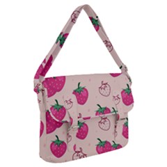 Seamless Strawberry Fruit Pattern Background Buckle Messenger Bag by Vaneshart