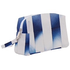 Blue Strips Wristlet Pouch Bag (large) by Sparkle