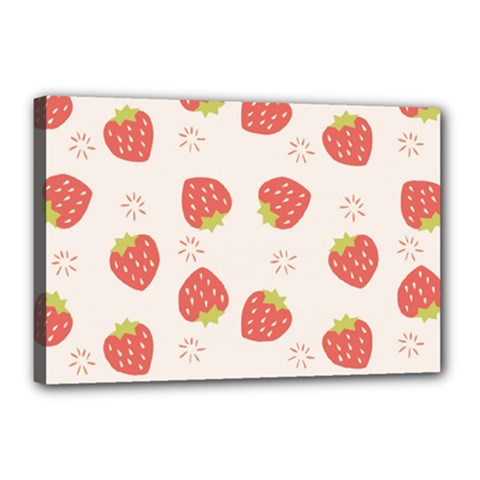 Strawberries-pattern-design Canvas 18  X 12  (stretched) by Vaneshart