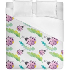 Watercolor Pattern With Lady Bug Duvet Cover (california King Size) by Vaneshart