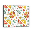 Seamless-hipster-pattern-with-watermelons-mint-geometric-figures Canvas 10  x 8  (Stretched) View1