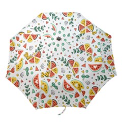 Seamless-hipster-pattern-with-watermelons-mint-geometric-figures Folding Umbrellas by Vaneshart