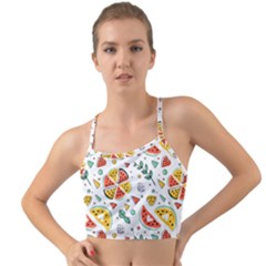 Seamless-hipster-pattern-with-watermelons-mint-geometric-figures Mini Tank Bikini Top by Vaneshart