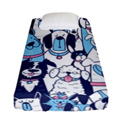 Dogs-seamless-pattern Fitted Sheet (single Size) by Vaneshart