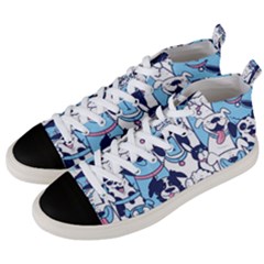 Dogs-seamless-pattern Men s Mid-top Canvas Sneakers by Vaneshart