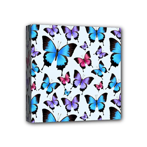 Decorative-festive-trendy-colorful-butterflies-seamless-pattern-vector-illustration Mini Canvas 4  X 4  (stretched) by Vaneshart