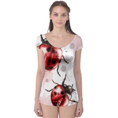 Ladybugs-pattern-texture-watercolor Boyleg Leotard  by Vaneshart