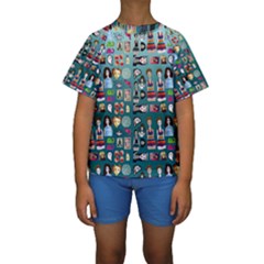 Kawaiicollagepattern2 Kids  Short Sleeve Swimwear by snowwhitegirl