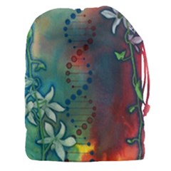 Flower Dna Drawstring Pouch (3xl) by RobLilly