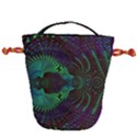 Fractal Flower Drawstring Bucket Bag View1