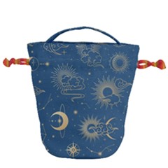Seamless Galaxy Pattern Drawstring Bucket Bag by BangZart