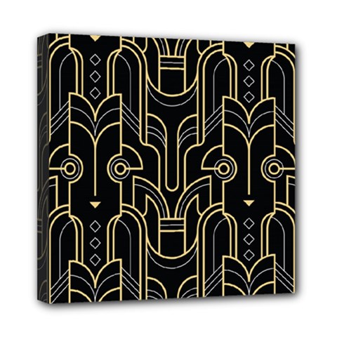 Art Deco Geometric Abstract Pattern Vector Mini Canvas 8  X 8  (stretched) by BangZart