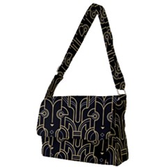 Art Deco Geometric Abstract Pattern Vector Full Print Messenger Bag (l) by BangZart