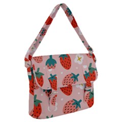 Strawberry Seamless Pattern Buckle Messenger Bag by BangZart