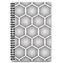 Halftone tech hexagons seamless pattern 5.5  x 8.5  Notebook View1