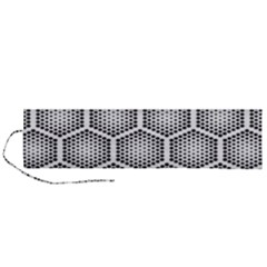 Halftone Tech Hexagons Seamless Pattern Roll Up Canvas Pencil Holder (l) by BangZart