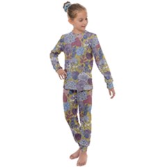 Floral Seamless Pattern With Flowers Vintage Background Colorful Illustration Kids  Long Sleeve Set  by BangZart