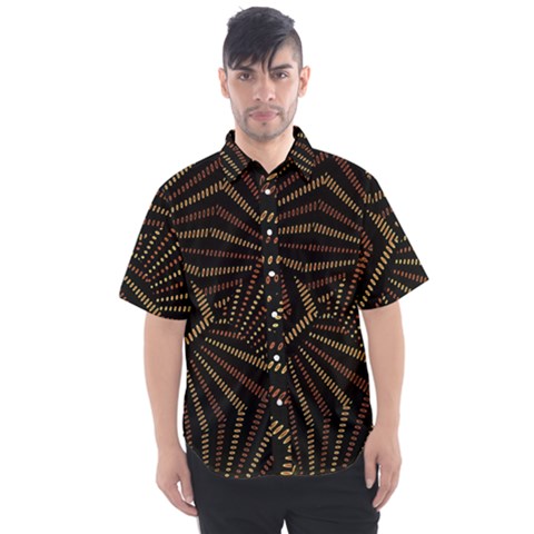Vintage Etchnic Print Men s Short Sleeve Shirt by dflcprintsclothing