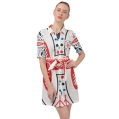 Motif Belted Shirt Dress by Sobalvarro