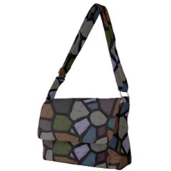 Cartoon Colored Stone Seamless Background Texture Pattern   Full Print Messenger Bag (l) by BangZart