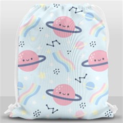 Cute Planet Space Seamless Pattern Background Drawstring Bag (large) by BangZart