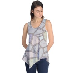 Cartoon Colored Stone Seamless Background Texture Pattern Sleeveless Tunic by BangZart