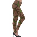Cartoon brown stone grass seamless background texture pattern Lightweight Velour Leggings View4